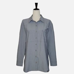 The North Face Stevie Gray Woven Button Down Tunic Shirt  Size L